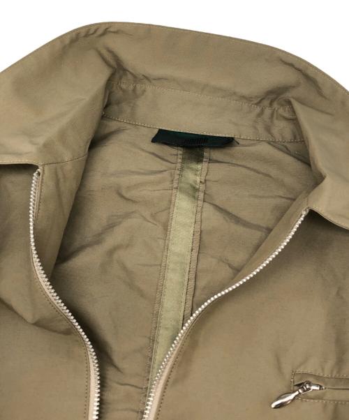 JUNIOR GAULTIER（ジュニアゴルチエ）JUNIOR GAULTIER (ジュニアゴルチエ) シャーリングジップアップブルゾン ブラウン サイズ:40の古着・服飾アイテム