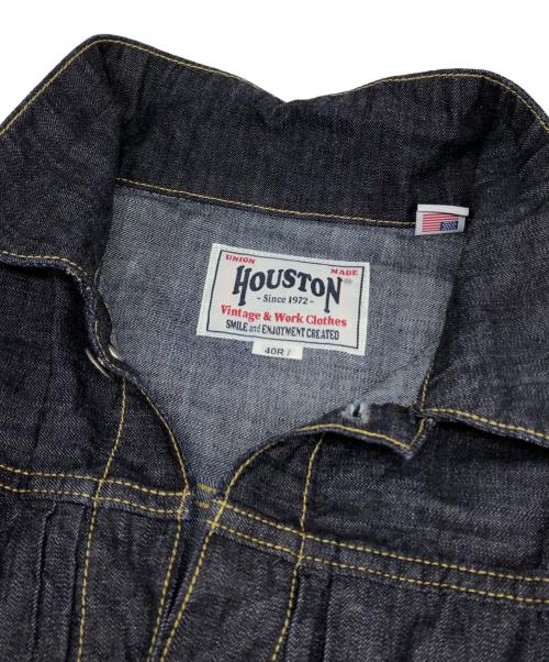 HOUSTON（ヒューストン）HOUSTON (ヒューストン) US COTTON DENIM SHIRT JACKET インディゴ サイズ:40Rの古着・服飾アイテム
