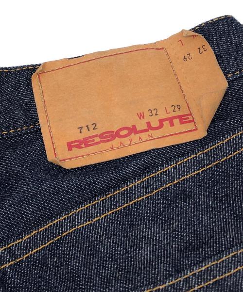 RESOLUTE（リゾルト）RESOLUTE (リゾルト) 712 セルヴィッジデニムパンツ インディゴ サイズ:32の古着・服飾アイテム