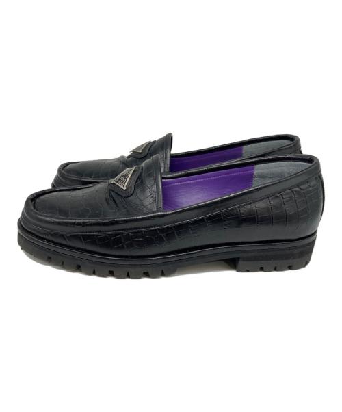 BLOHM（ブローム）BLOHM (ブローム) BUDSPOOL (バッズプール) CROCODILE EMBOSS LEATHER LOAFER ブラック サイズ:27 1/2の古着・服飾アイテム