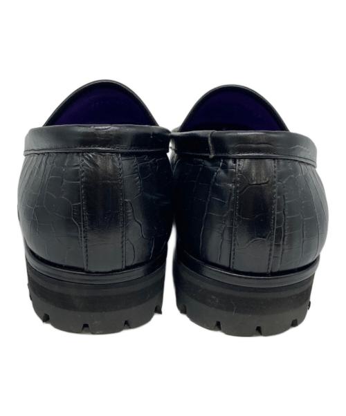 BLOHM（ブローム）BLOHM (ブローム) BUDSPOOL (バッズプール) CROCODILE EMBOSS LEATHER LOAFER ブラック サイズ:27 1/2の古着・服飾アイテム