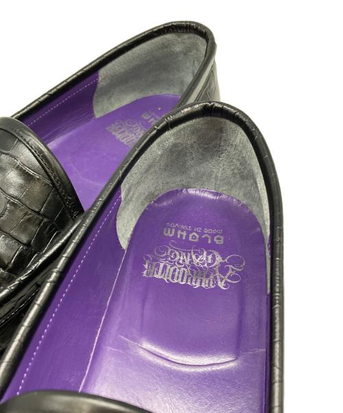 BLOHM（ブローム）BLOHM (ブローム) BUDSPOOL (バッズプール) CROCODILE EMBOSS LEATHER LOAFER ブラック サイズ:27 1/2の古着・服飾アイテム