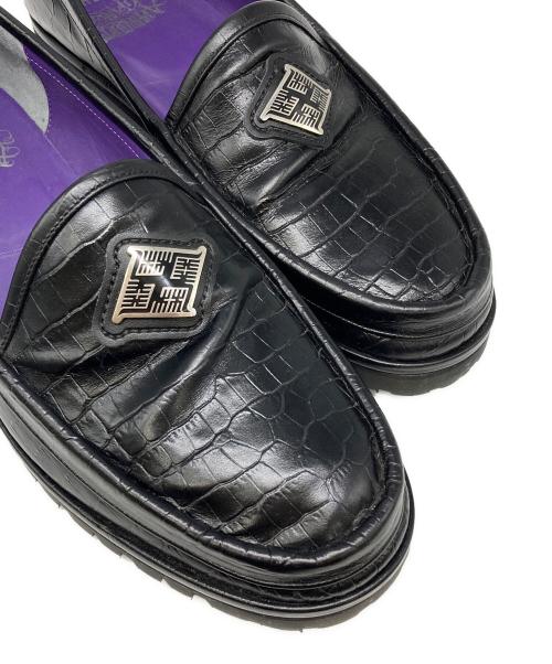 BLOHM（ブローム）BLOHM (ブローム) BUDSPOOL (バッズプール) CROCODILE EMBOSS LEATHER LOAFER ブラック サイズ:27 1/2の古着・服飾アイテム