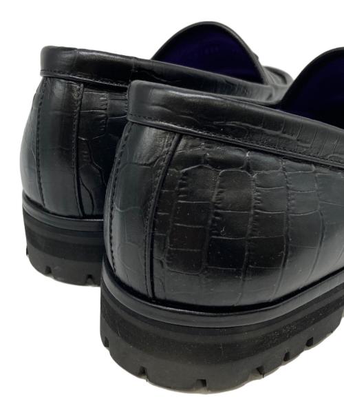 BLOHM（ブローム）BLOHM (ブローム) BUDSPOOL (バッズプール) CROCODILE EMBOSS LEATHER LOAFER ブラック サイズ:27 1/2の古着・服飾アイテム