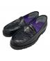 BLOHM（ブローム）の古着「CROCODILE EMBOSS LEATHER LOAFER」｜ブラック