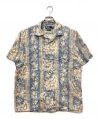 POLO RALPH LAURENポロ・ラルフローレン）の古着「ANDY CAMP オープンカラーシャツ」｜ブルー×ベージュ