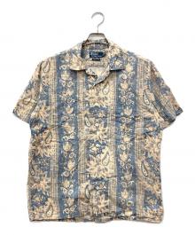 POLO RALPH LAUREN（ポロ・ラルフローレン）の古着「ANDY CAMP オープンカラーシャツ」｜ブルー×ベージュ