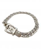 シルバーアクセサリーシルバーアクセサリー）の古着「バックルデザイン喜平チェーンブレスレット」