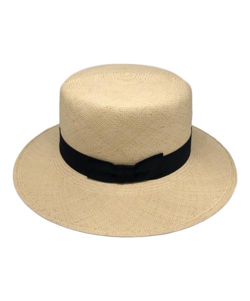Lock&Co Hatters（ロックアンドコーハッターズ）Lock&Co Hatters (ロックアンドコーハッターズ) ストローハット ベージュ サイズ:下記参照（M）の古着・服飾アイテム