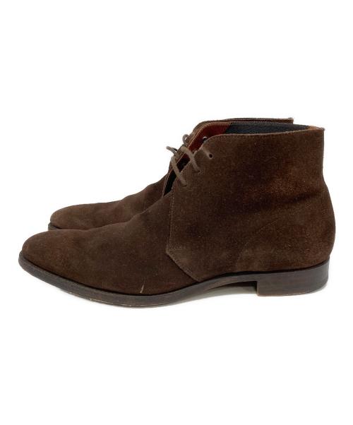 Crockett & Jones（クロケット＆ジョーンズ）Crockett & Jones (クロケット＆ジョーンズ) TOMORROW LAND (トゥモローランド) CHUKKA スウェードチャッカブーツ ブラウン サイズ:6の古着・服飾アイテム