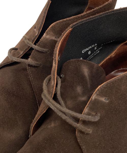 Crockett & Jones（クロケット＆ジョーンズ）Crockett & Jones (クロケット＆ジョーンズ) TOMORROW LAND (トゥモローランド) CHUKKA スウェードチャッカブーツ ブラウン サイズ:6の古着・服飾アイテム