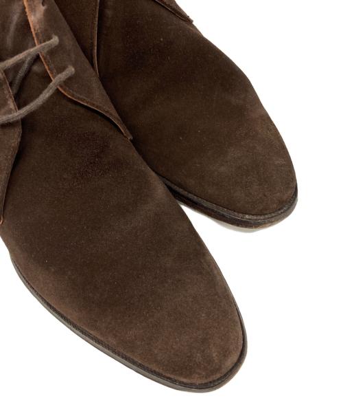 Crockett & Jones（クロケット＆ジョーンズ）Crockett & Jones (クロケット＆ジョーンズ) TOMORROW LAND (トゥモローランド) CHUKKA スウェードチャッカブーツ ブラウン サイズ:6の古着・服飾アイテム