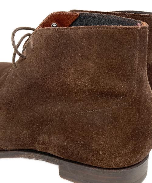 Crockett & Jones（クロケット＆ジョーンズ）Crockett & Jones (クロケット＆ジョーンズ) TOMORROW LAND (トゥモローランド) CHUKKA スウェードチャッカブーツ ブラウン サイズ:6の古着・服飾アイテム