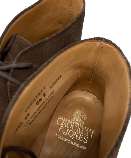 Crockett & Jones（クロケット＆ジョーンズ）Crockett & Jones (クロケット＆ジョーンズ) CHERTSEYスウェードチャッカブーツ ブラウン サイズ:5 1/2の古着・服飾アイテム