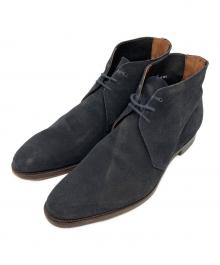 Crockett & Jones×TOMORROW LAND（クロケット＆ジョーンズ×トゥモローランド）の古着「CHUKKA スウェードチャッカブーツ」｜ネイビー