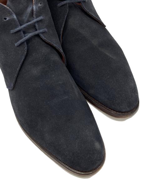 Crockett & Jones（クロケット＆ジョーンズ）Crockett & Jones (クロケット＆ジョーンズ) TOMORROW LAND (トゥモローランド) CHUKKA スウェードチャッカブーツ ネイビー サイズ:6の古着・服飾アイテム
