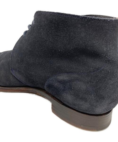 Crockett & Jones（クロケット＆ジョーンズ）Crockett & Jones (クロケット＆ジョーンズ) TOMORROW LAND (トゥモローランド) CHUKKA スウェードチャッカブーツ ネイビー サイズ:6の古着・服飾アイテム