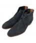 Crockett & Jones（クロケット＆ジョーンズ）の古着「CHUKKA スウェードチャッカブーツ」｜ネイビー