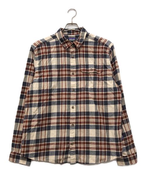 Patagonia（パタゴニア）Patagonia (パタゴニア) フィヨルドフランネルシャツ ブラウン サイズ:Lの古着・服飾アイテム