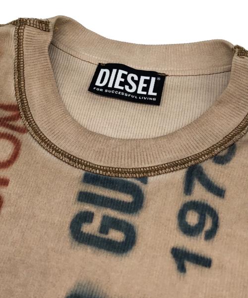 DIESEL（ディーゼル）DIESEL (ディーゼル) T-SKINZY-G2 Tシャツ ベージュ サイズ:Sの古着・服飾アイテム