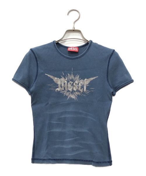 DIESEL（ディーゼル）DIESEL (ディーゼル) T-ELE-LONG-P2 Tシャツ ブルー サイズ:Sの古着・服飾アイテム