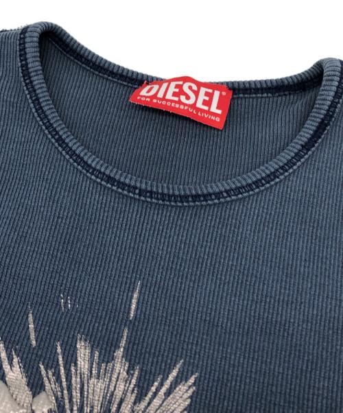DIESEL（ディーゼル）DIESEL (ディーゼル) T-ELE-LONG-P2 Tシャツ ブルー サイズ:Sの古着・服飾アイテム