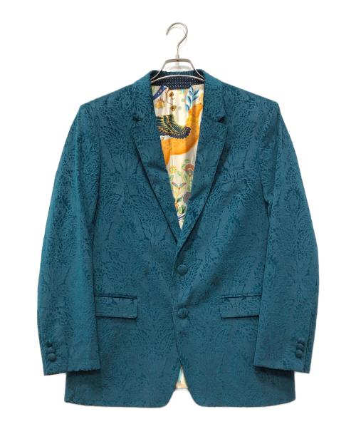 ETRO（エトロ）ETRO (エトロ) ペイズリージャガード2Bジャケット ブルー サイズ:50の古着・服飾アイテム