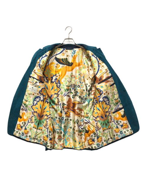 ETRO（エトロ）ETRO (エトロ) ペイズリージャガード2Bジャケット ブルー サイズ:50の古着・服飾アイテム