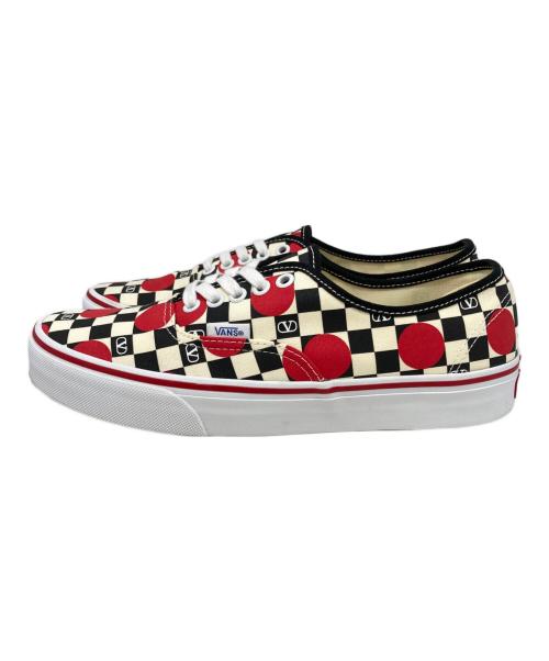 VANS（ヴァンズ）VANS (ヴァンズ) VALENTINO (ヴァレンティノ) コラボ AUTHENTIC ローカットスニーカー アイボリー×ブラック サイズ:26.5cmの古着・服飾アイテム