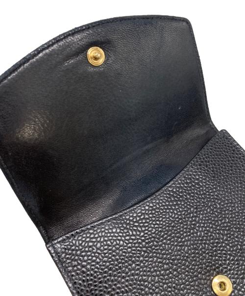 CHANEL（シャネル）CHANEL (シャネル) ココマーク キャビアスキンWホック財布 ブラック サイズ:下記参照の古着・服飾アイテム