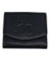 CHANEL（シャネル）の古着「ココマーク キャビアスキンWホック財布」｜ブラック