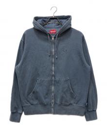SUPREME（シュプリーム）の古着「Overdyed Small Box Zip Up Hooded Sweatshirt」｜ネイビー