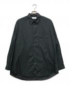 Graphpaperグラフペーパー）の古着「Broad L/S Oversized Regular Collar Shirt」｜ブラック