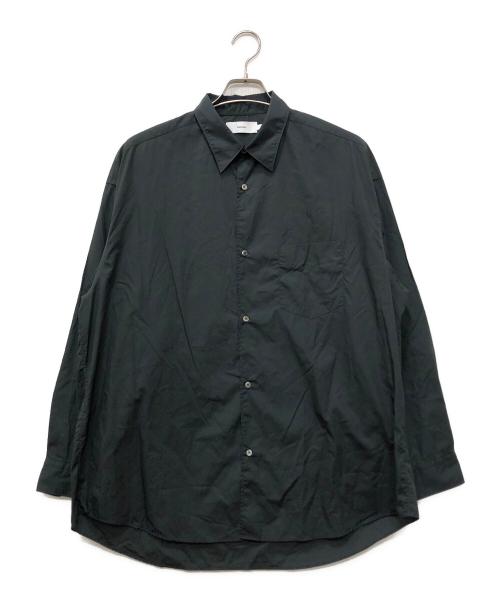 Graphpaper（グラフペーパー）Graphpaper (グラフペーパー) Broad L/S Oversized Regular Collar Shirt ブラック サイズ:1の古着・服飾アイテム