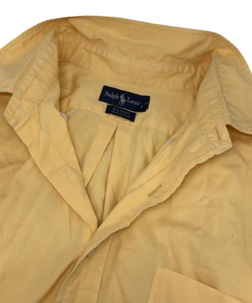 RALPH LAUREN（ラルフローレン）RALPH LAUREN (ラルフローレン) BIG SHIRT 裾ポニー ボタンダウンシャツ イエロー サイズ:XLの古着・服飾アイテム