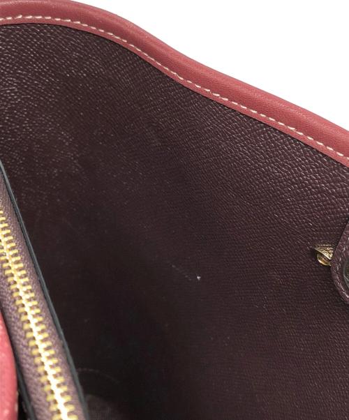 COACH（コーチ）COACH (コーチ) モリー バケット バッグ・シグネチャー シャンブレー バーガンディー サイズ:下記参照の古着・服飾アイテム