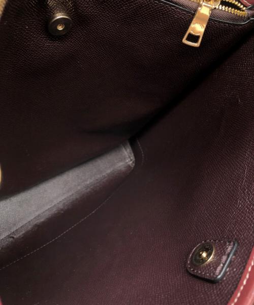 COACH（コーチ）COACH (コーチ) モリー バケット バッグ・シグネチャー シャンブレー バーガンディー サイズ:下記参照の古着・服飾アイテム