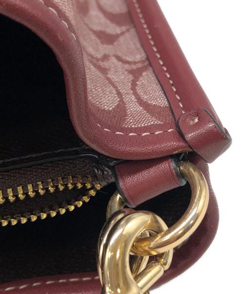 COACH（コーチ）COACH (コーチ) モリー バケット バッグ・シグネチャー シャンブレー バーガンディー サイズ:下記参照の古着・服飾アイテム