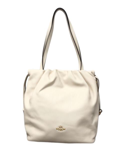 COACH（コーチ）COACH (コーチ) フェイ ドローストリング トート バッグ アイボリー サイズ:下記参照の古着・服飾アイテム