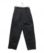 Graphpaperグラフペーパー）の古着「Solotex Twill Wide Tapered Chef Pants」｜ブラック