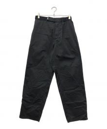 Graphpaper（グラフペーパー）の古着「Solotex Twill Wide Tapered Chef Pants」｜ブラック