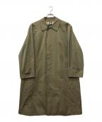 Burberry'sバーバリー）の古着「ノバチェックライニング 玉虫ステンカラーコート」｜カーキ