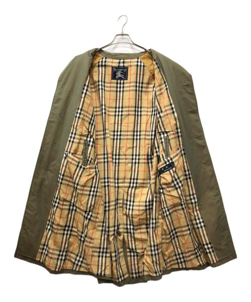 Burberry's（バーバリー）Burberry's (バーバリー) ノバチェックライニング 玉虫ステンカラーコート カーキ サイズ:175の古着・服飾アイテム