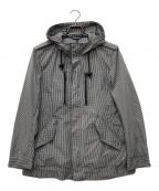 BURBERRY BLACK LABELバーバリーブラックレーベル）の古着「ギンガムチェックフーデッドジャケット」｜グレー