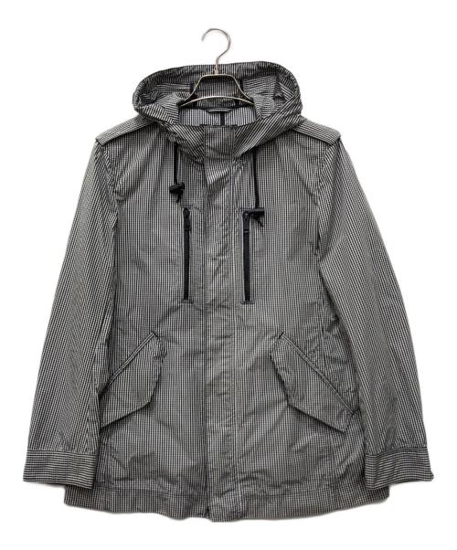 BURBERRY BLACK LABEL（バーバリーブラックレーベル）BURBERRY BLACK LABEL (バーバリーブラックレーベル) ギンガムチェックフーデッドジャケット グレー サイズ:Lの古着・服飾アイテム