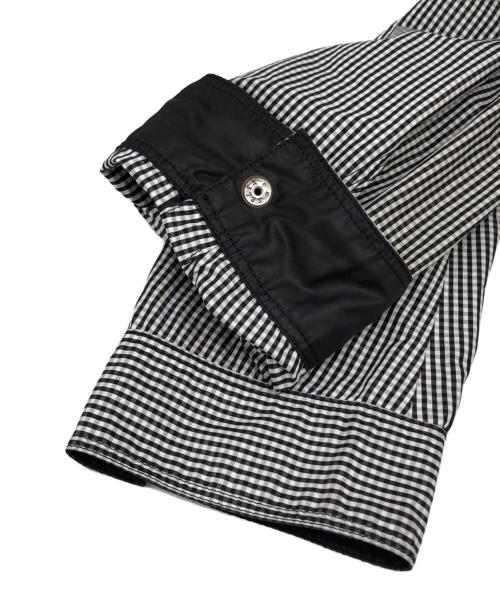 BURBERRY BLACK LABEL（バーバリーブラックレーベル）BURBERRY BLACK LABEL (バーバリーブラックレーベル) ギンガムチェックフーデッドジャケット グレー サイズ:Lの古着・服飾アイテム