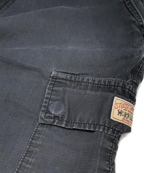 stussy（ステューシー）stussy (ステューシー) リップストップイージーカーゴパンツ ブラック サイズ:Mの古着・服飾アイテム