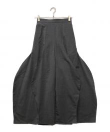 ENFOLD（エンフォルド）の古着「WAVE DRAPE TROUSERS」｜グレー