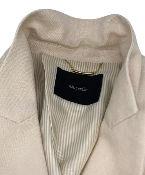 allureville（アルアバイル）allureville (アルアバイル) マットクロスダブルブレストジャケット ベージュ サイズ:1の古着・服飾アイテム