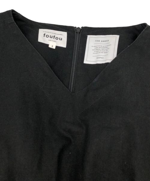 foufou（フーフー）foufou (フーフー) THE DRESS #36 black linen DRESS ブラック サイズ:1の古着・服飾アイテム